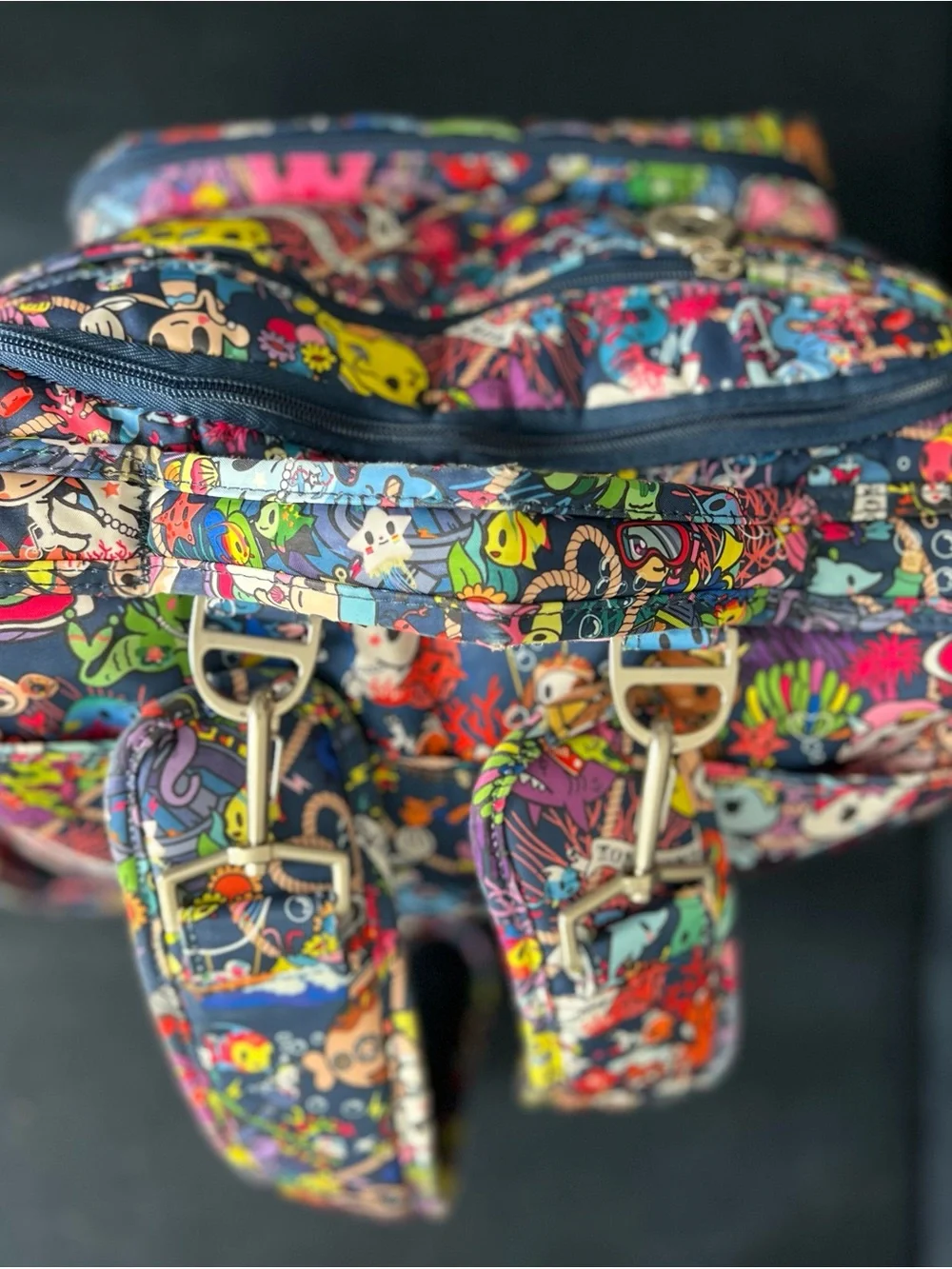 JuJuBe X Tokidoki Sea Punk BFF Diaper Backpack Book Bag - Excellent Condition
